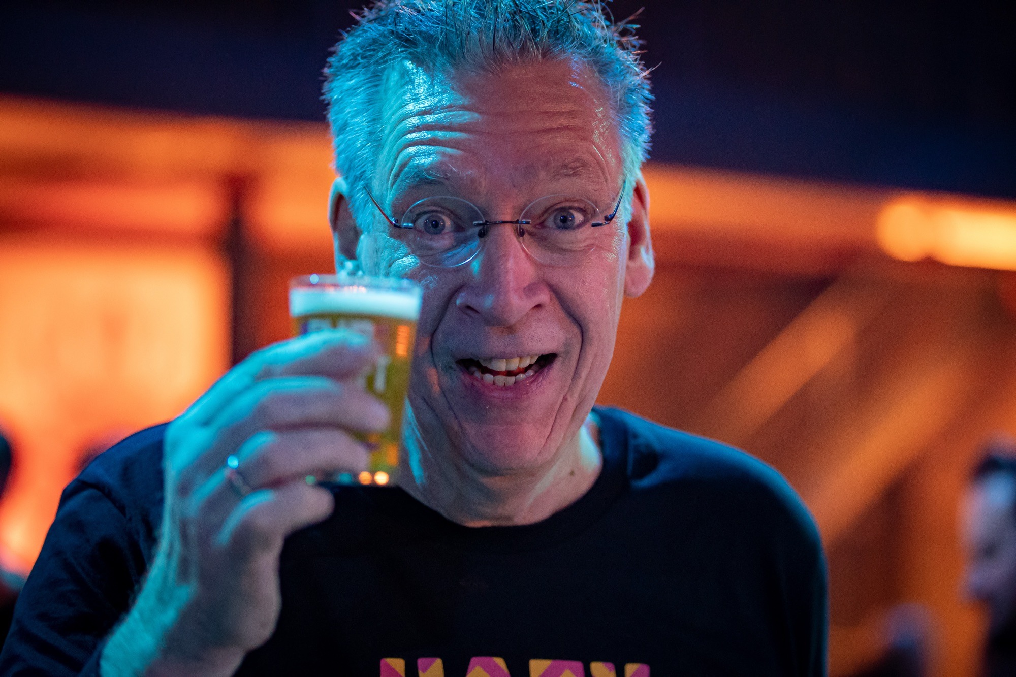 Kees Bubberman van brouwerij Kees tijdens een bierfestival